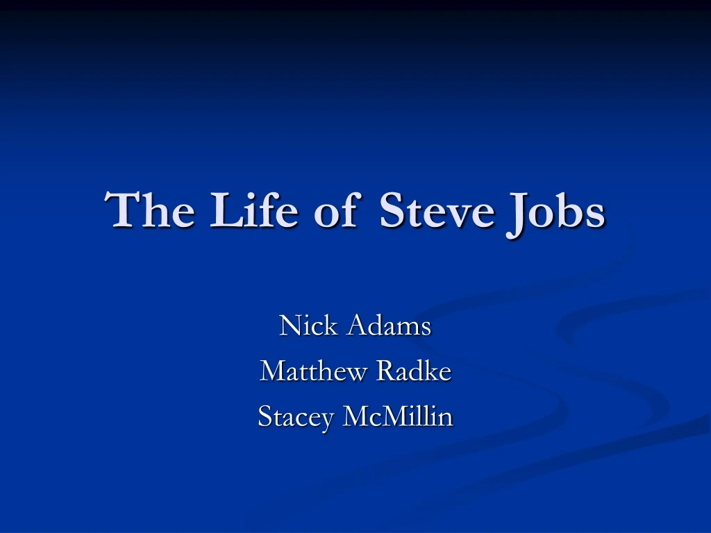 the life of steve jobs