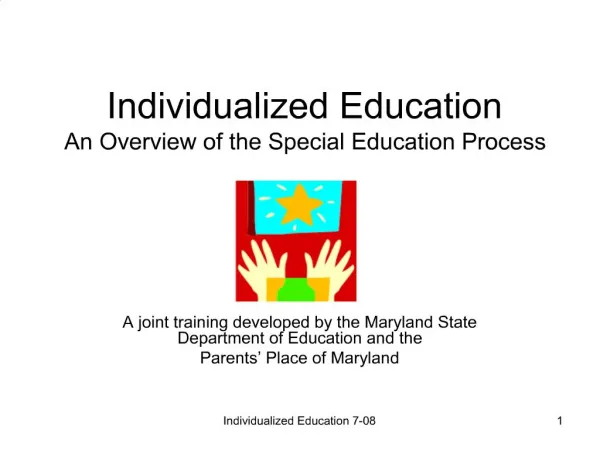 Individualized Education 7-08