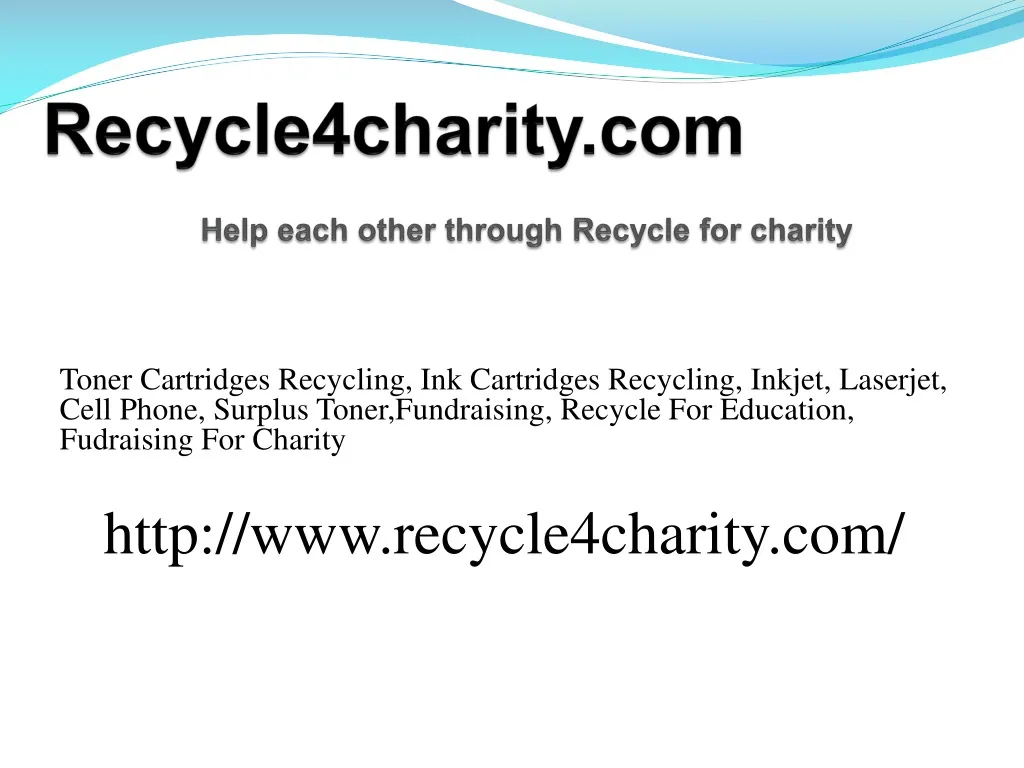 recycle4charity com help each other through recycle for charity
