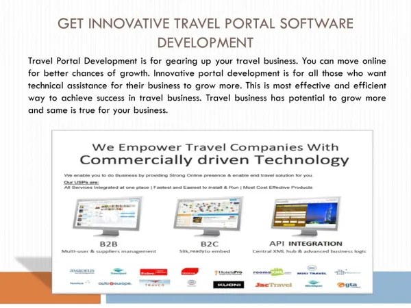 Get Innovative Travel Portal Software Development