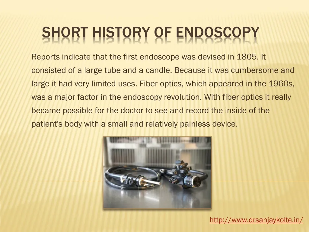 short history of endoscopy