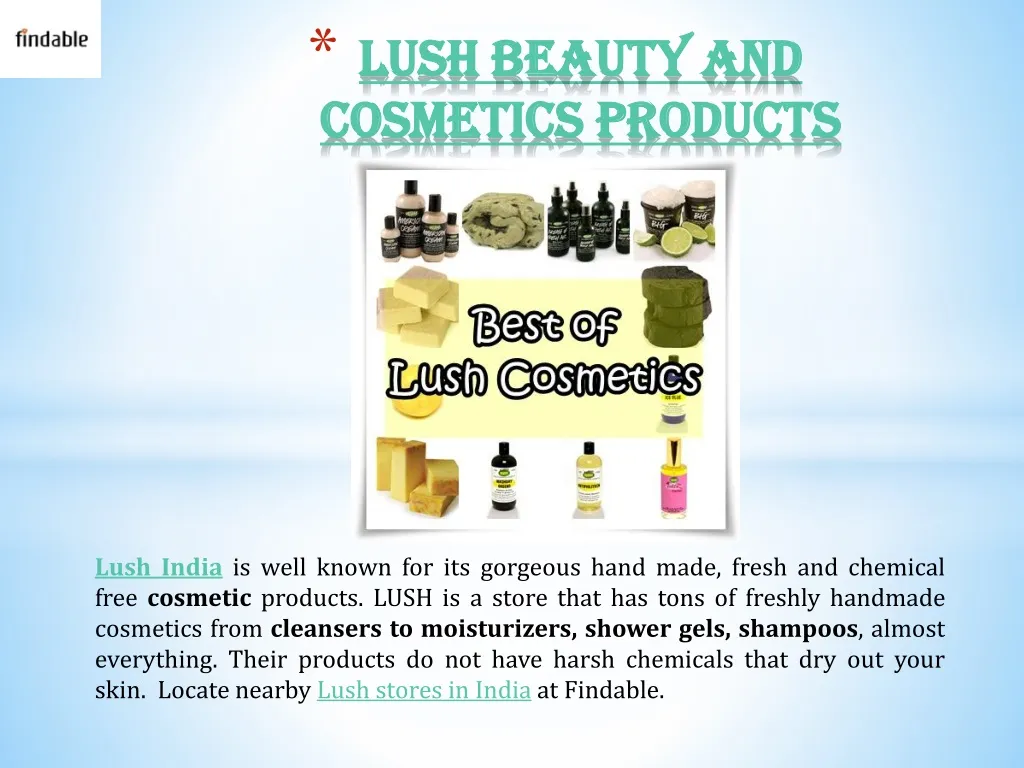lush beauty and cosmetics products