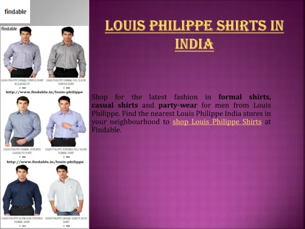 Shop Louis Philippe Shirts in India