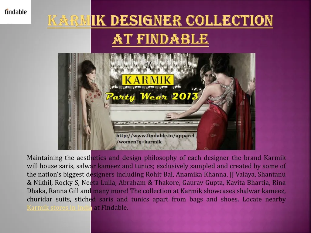 karmik designer collection at findable