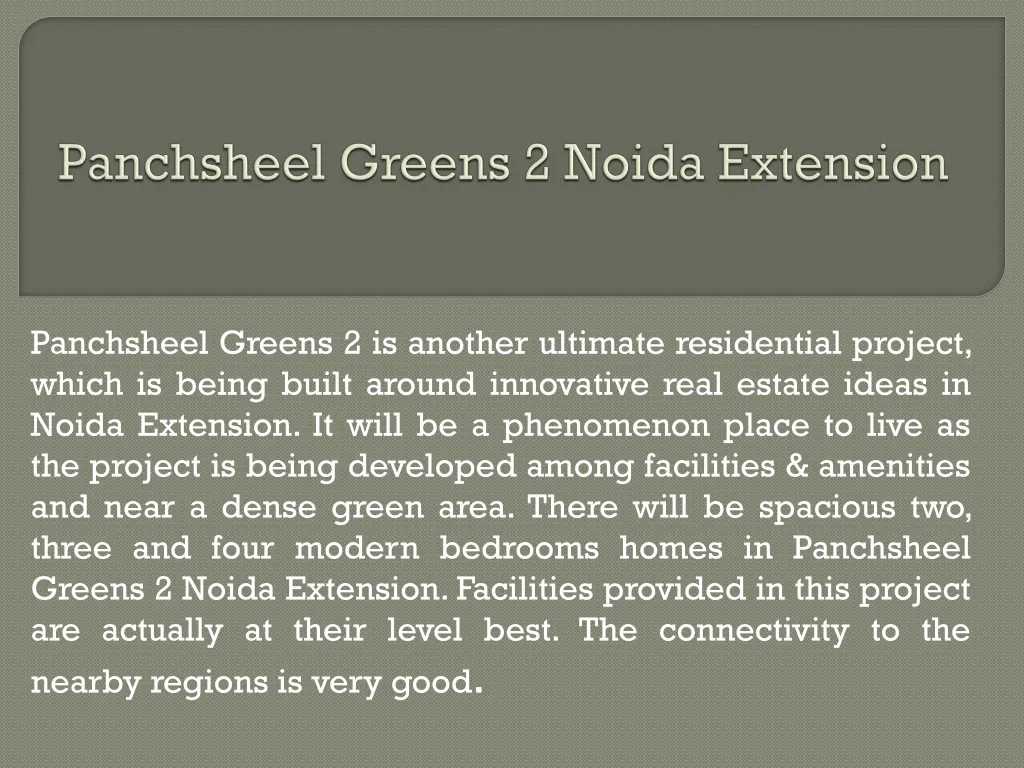 panchsheel greens 2 noida extension