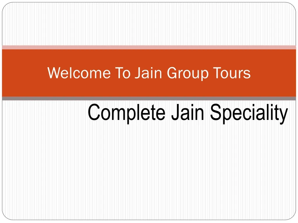 welcome to jain group tours