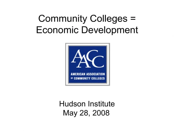 community colleges economic development