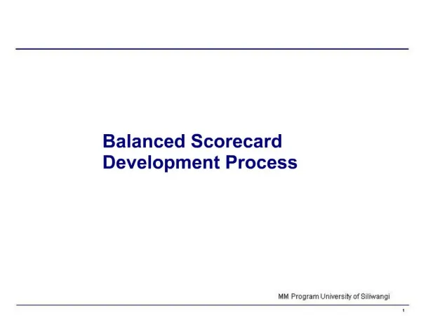 Balanced Scorecard Development Process