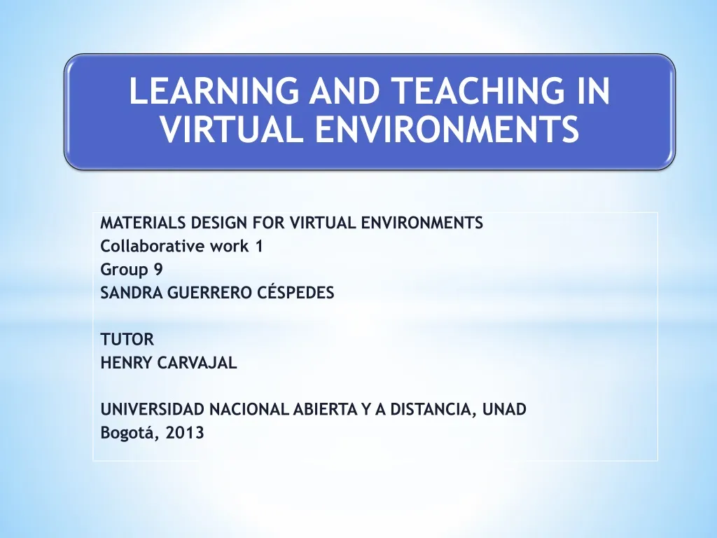 materials design for virtual environments