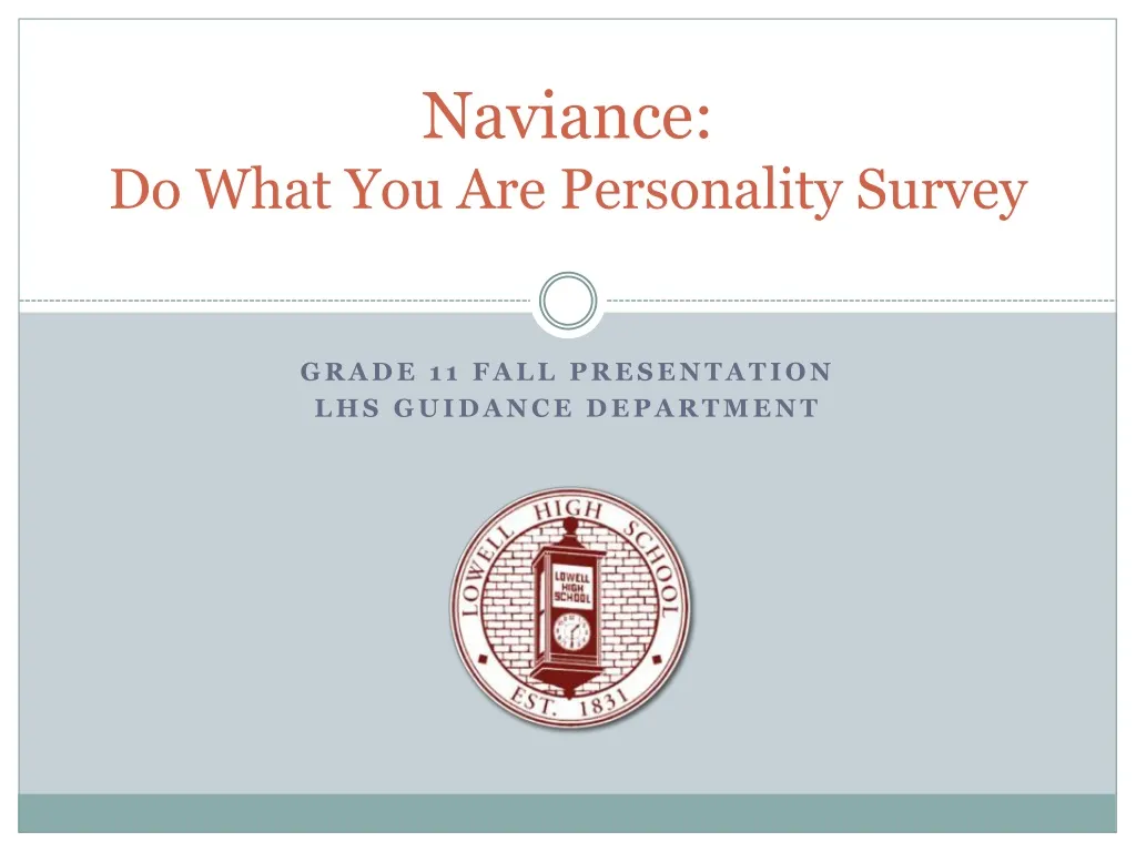 naviance do what you are personality survey