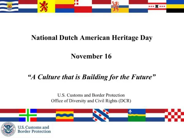 National Dutch American Heritage Day