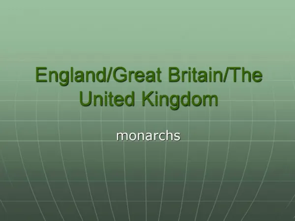 England/Great Britain/The United Kingdom