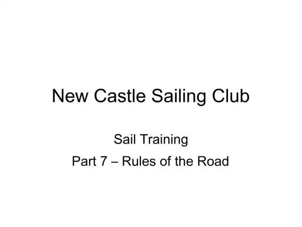 New Castle Sailing Club