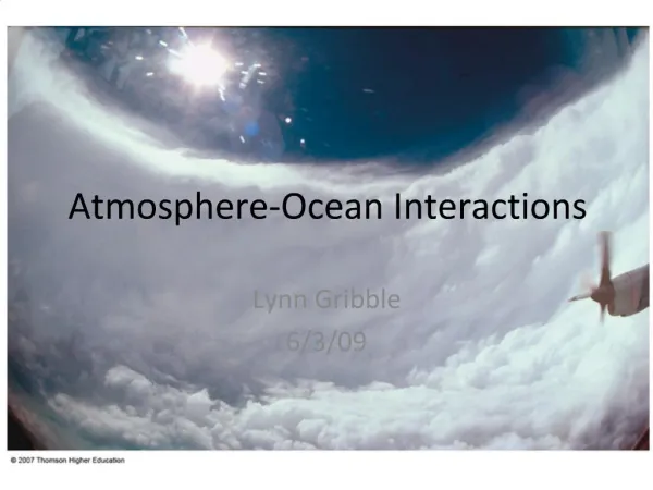 Atmosphere-Ocean Interactions