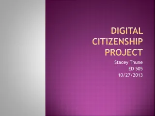 Digital Citizenship Project - slide 1