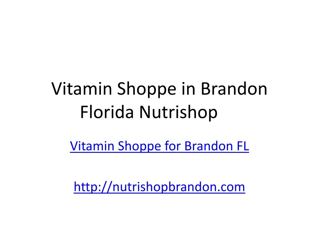 vitamin shoppe in brandon florida nutrishop