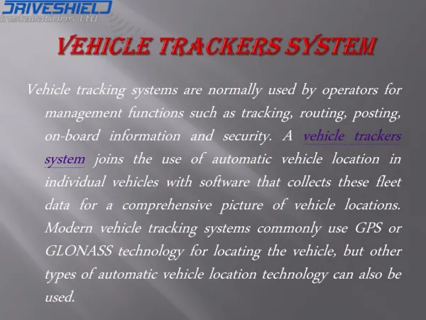 Know about the best security for vehicles at vehicle tracker