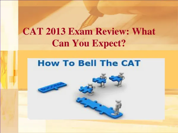 CAT 2013 Review