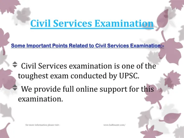 Guidence about Civil Services Examination
