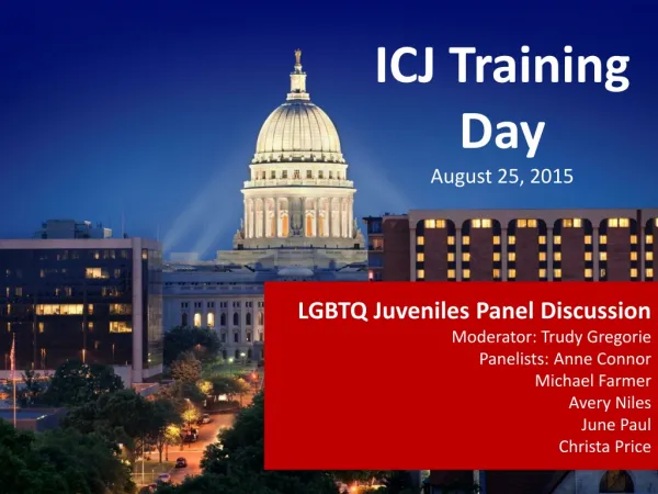 ICJ Training Day August 25, 2015