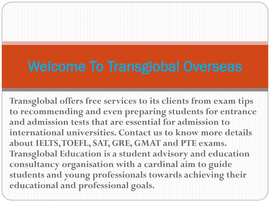 welcome to transglobal overseas