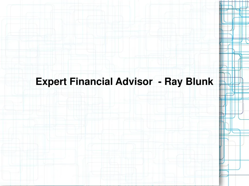expert financial advisor ray blunk