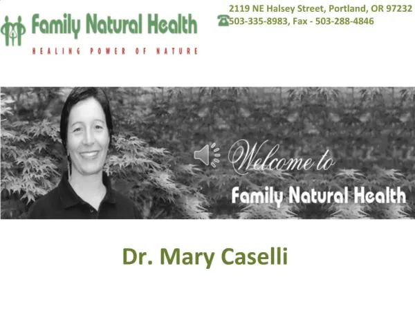 Portland Naturopath and Homeopath - Dr. Mary Caselli