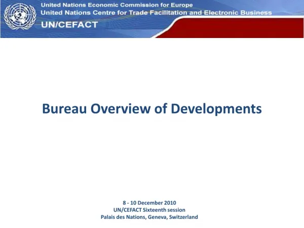 Bureau Overview of Developments