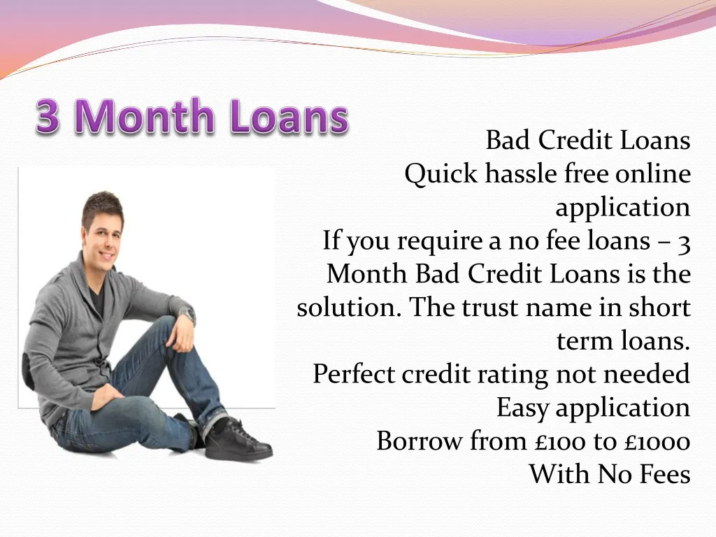 3 month loans