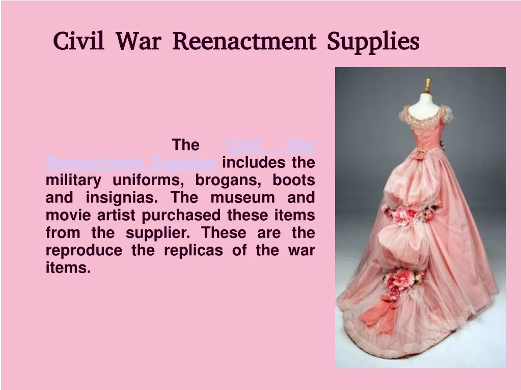 civil war reenactment supplies