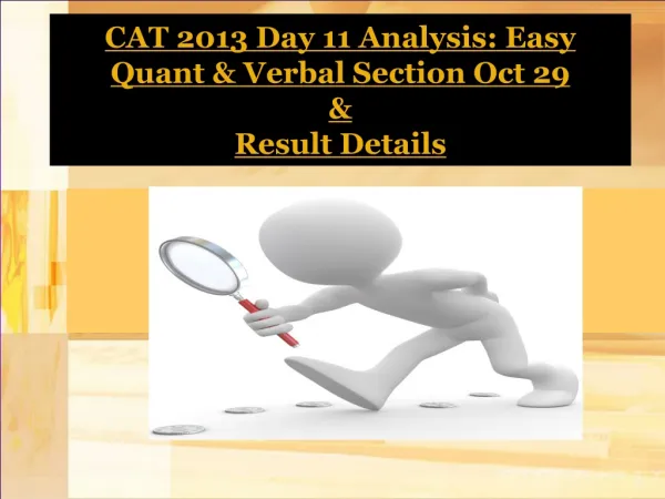CAT 2013 Day 11 Analysis