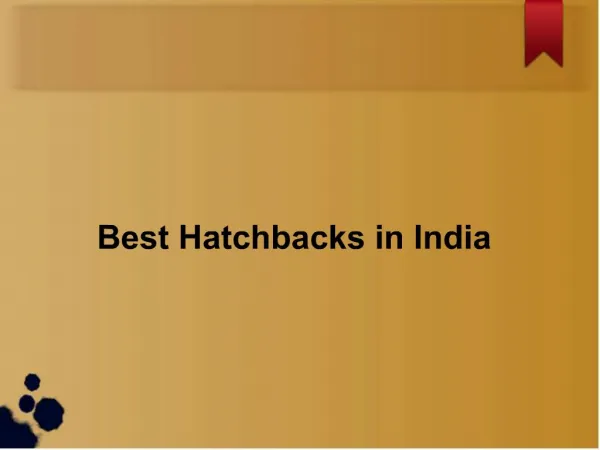 Best Hatchbacks in India