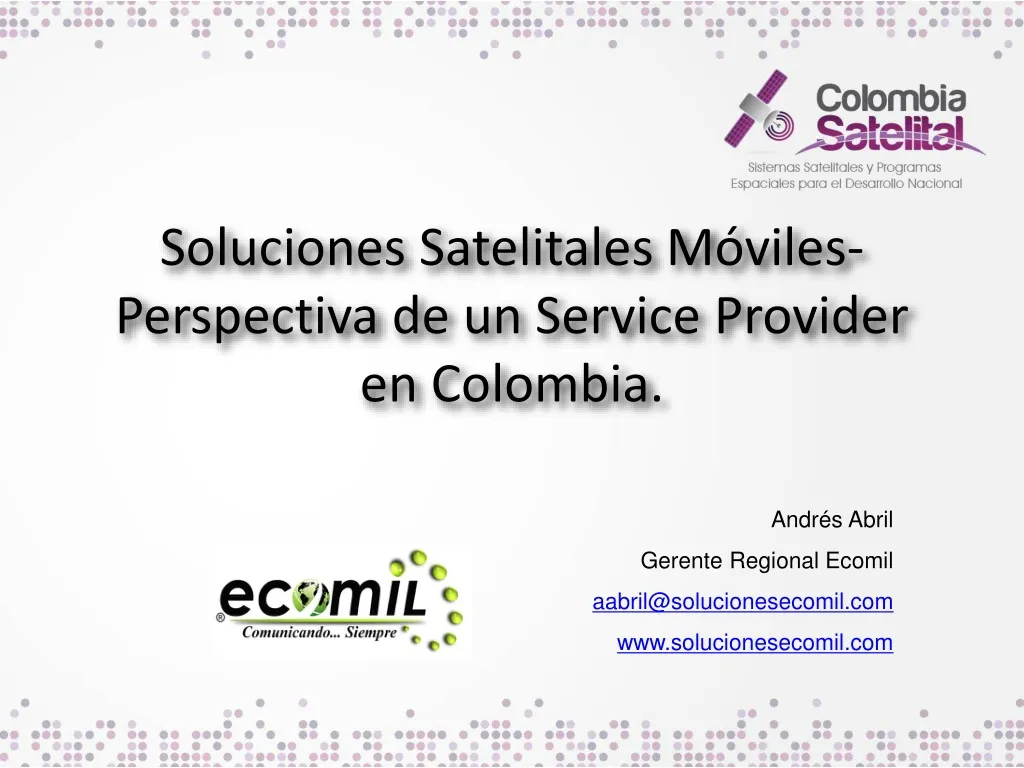 soluciones satelitales m viles perspectiva