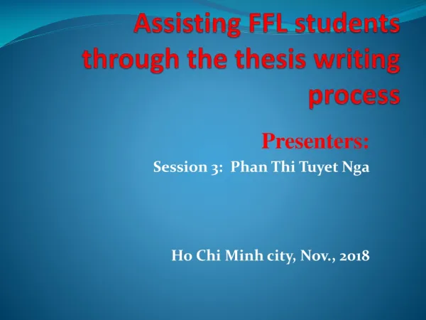 Assisting FFL students through the thesis writing process