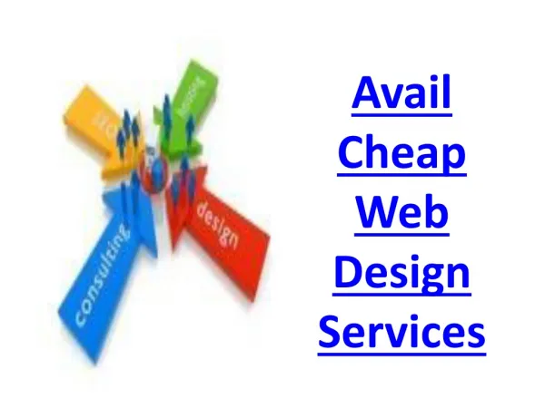 Avail Cheap Web Design Services