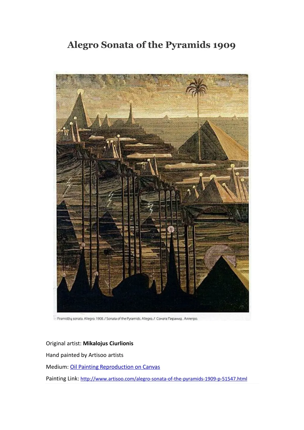 alegro sonata of the pyramids 1909