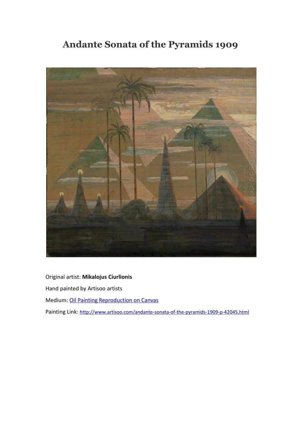 andante sonata of the pyramids 1909
