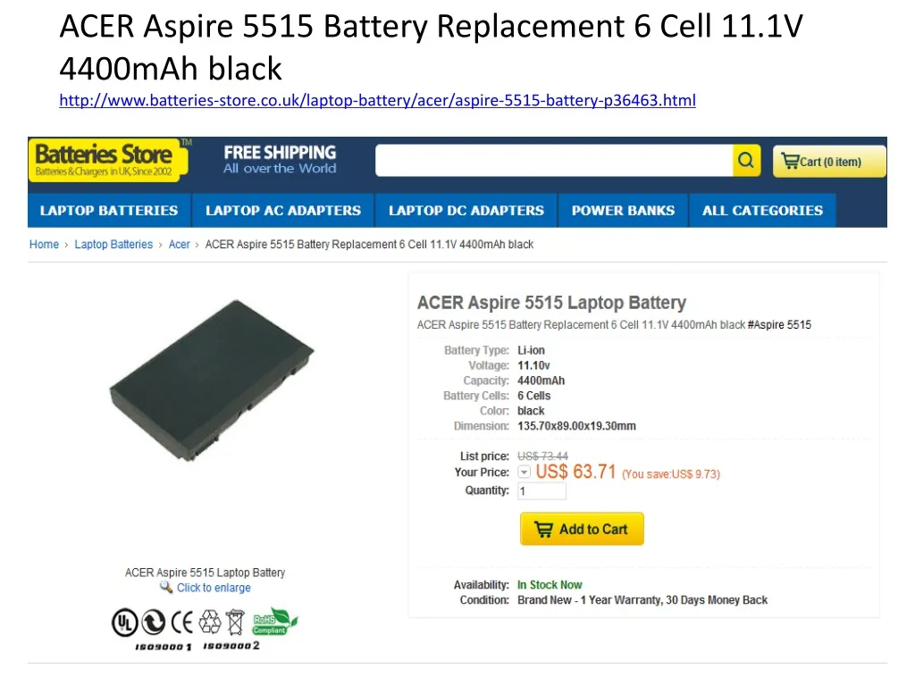 acer aspire 5515 battery replacement 6 cell