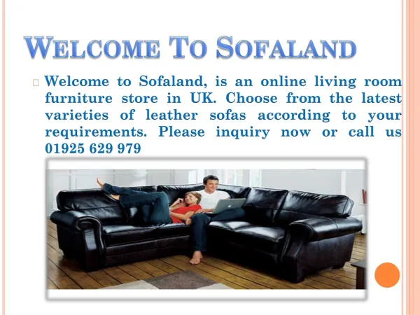 Buy leather furniture from Sofaland