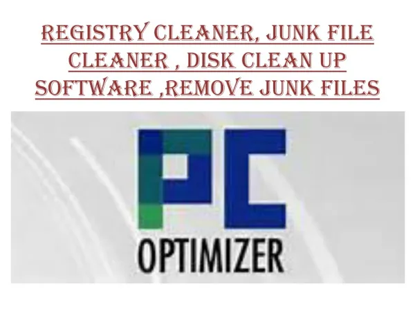 Registry cleaner|Junk file cleaner|Disk clean up software