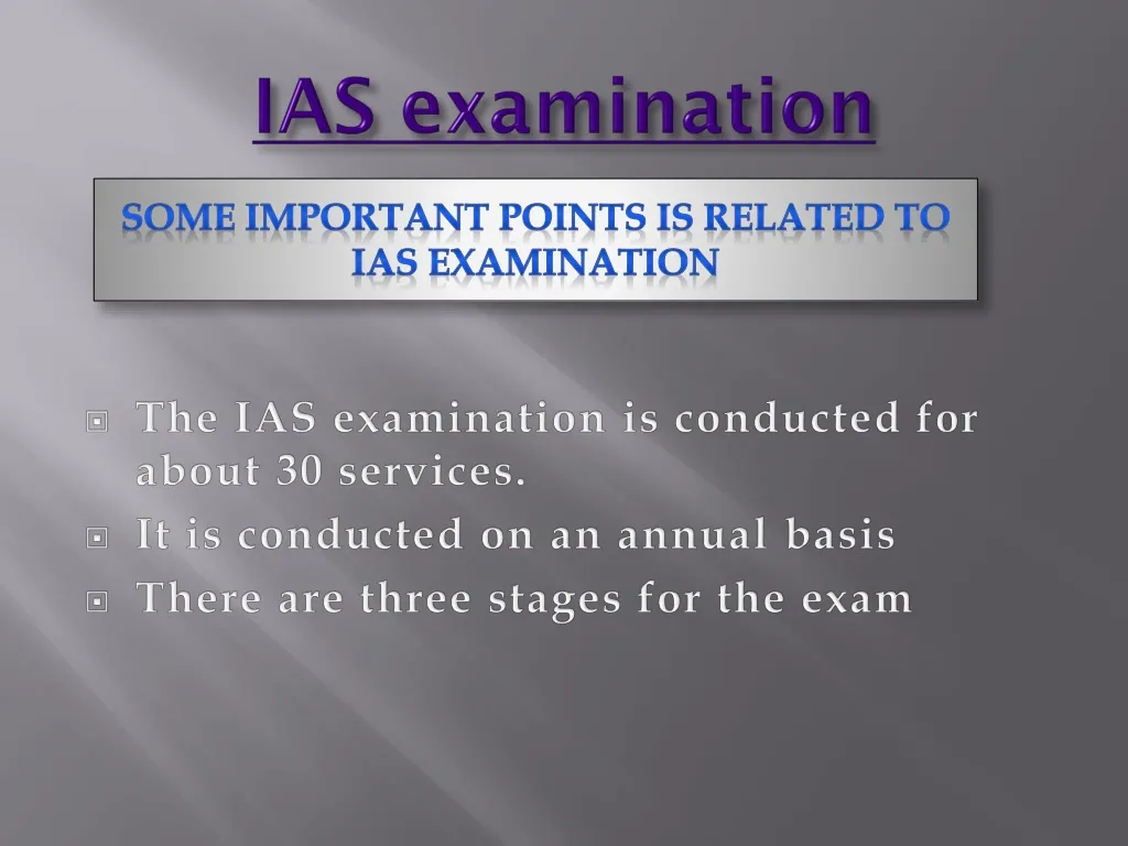 ias examination