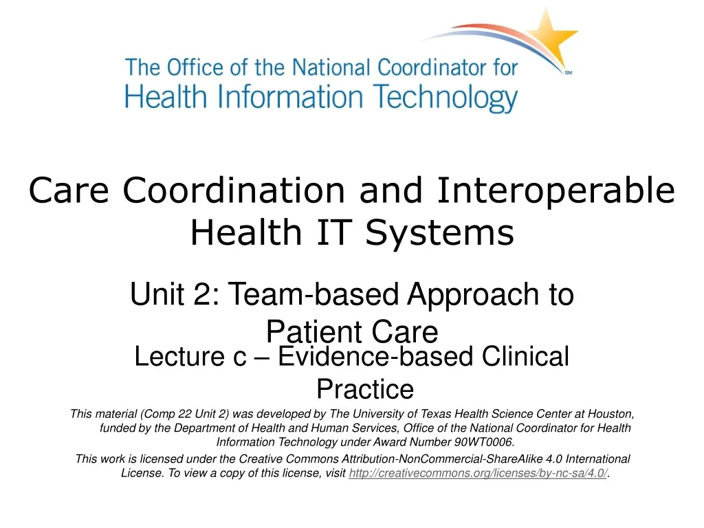 care coordination and interoperable health it systems