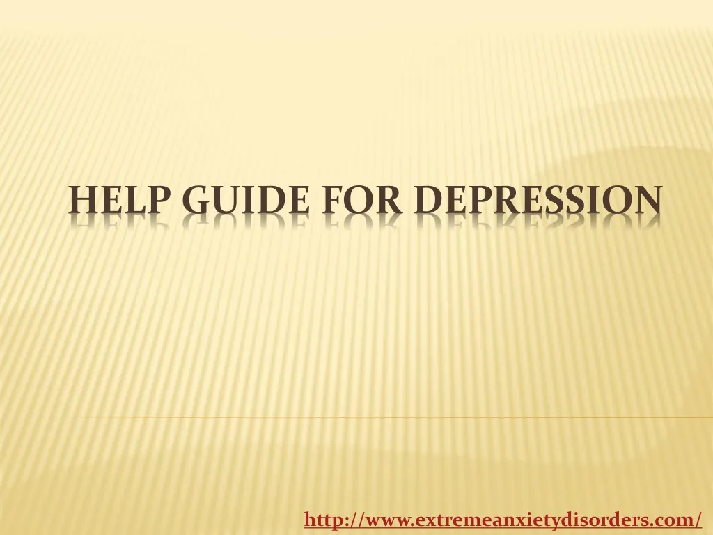 help guide for depression