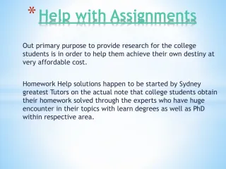 Help with assignments - slide 1