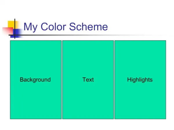 My Color Scheme