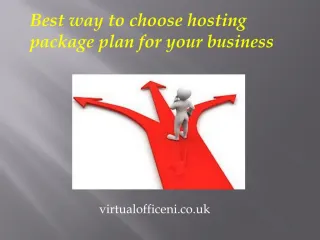 Best way to choose hosting package plan for your business - slide 1