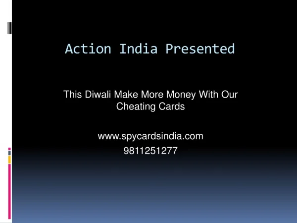 Spy Playing Cheating Cards In Ranchi - 9811251277