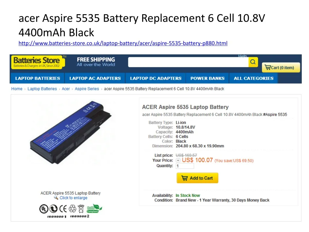 acer aspire 5535 battery replacement 6 cell