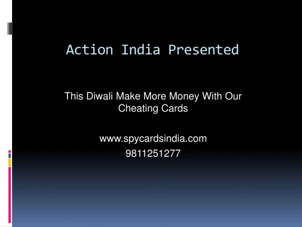 Spy Playing Cheating Cards In Srinagar - 9811251277
