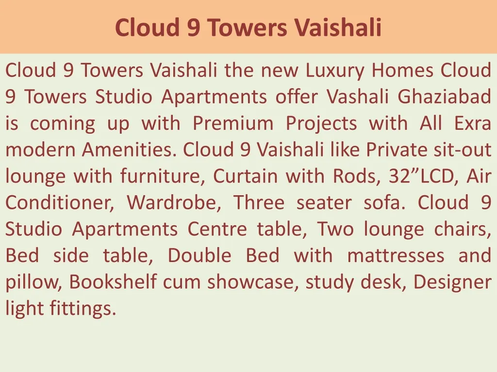 cloud 9 towers vaishali